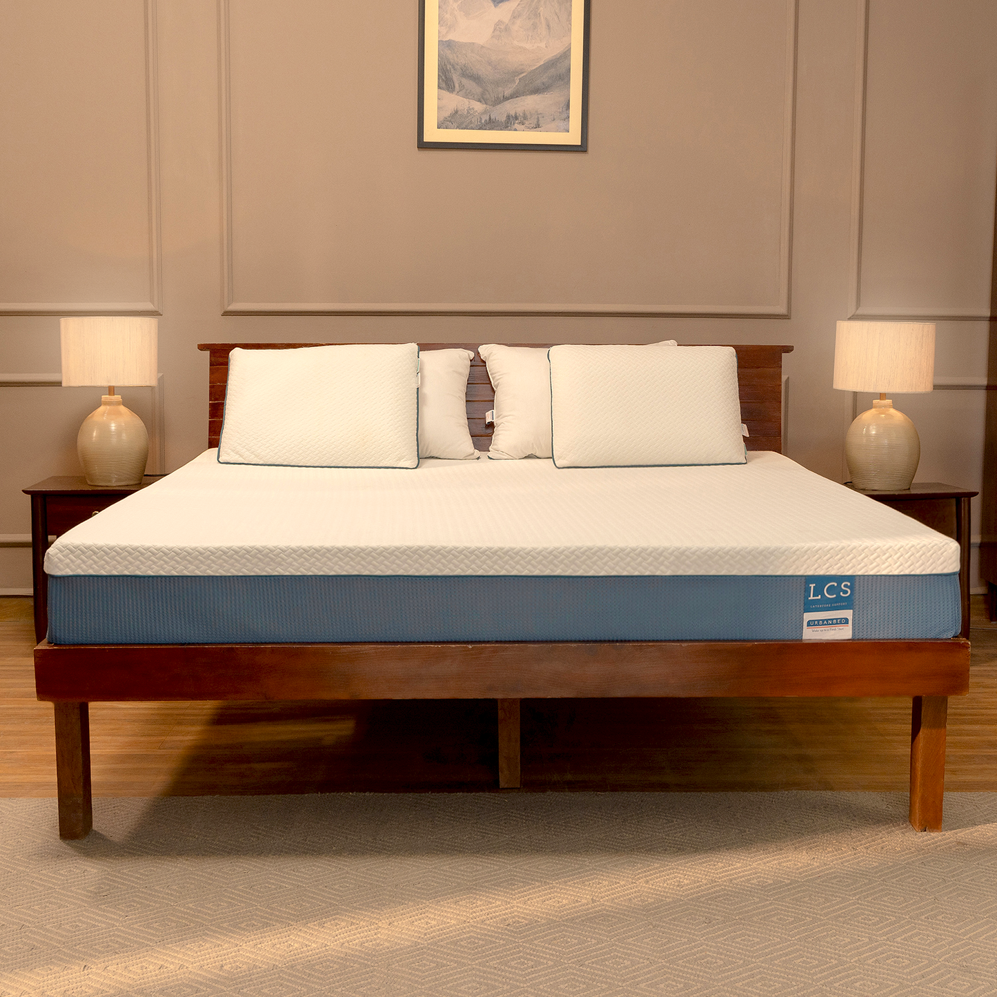 LatexCore Support Mattress With Pack of 2 Fibre Pillow Free (Copy)