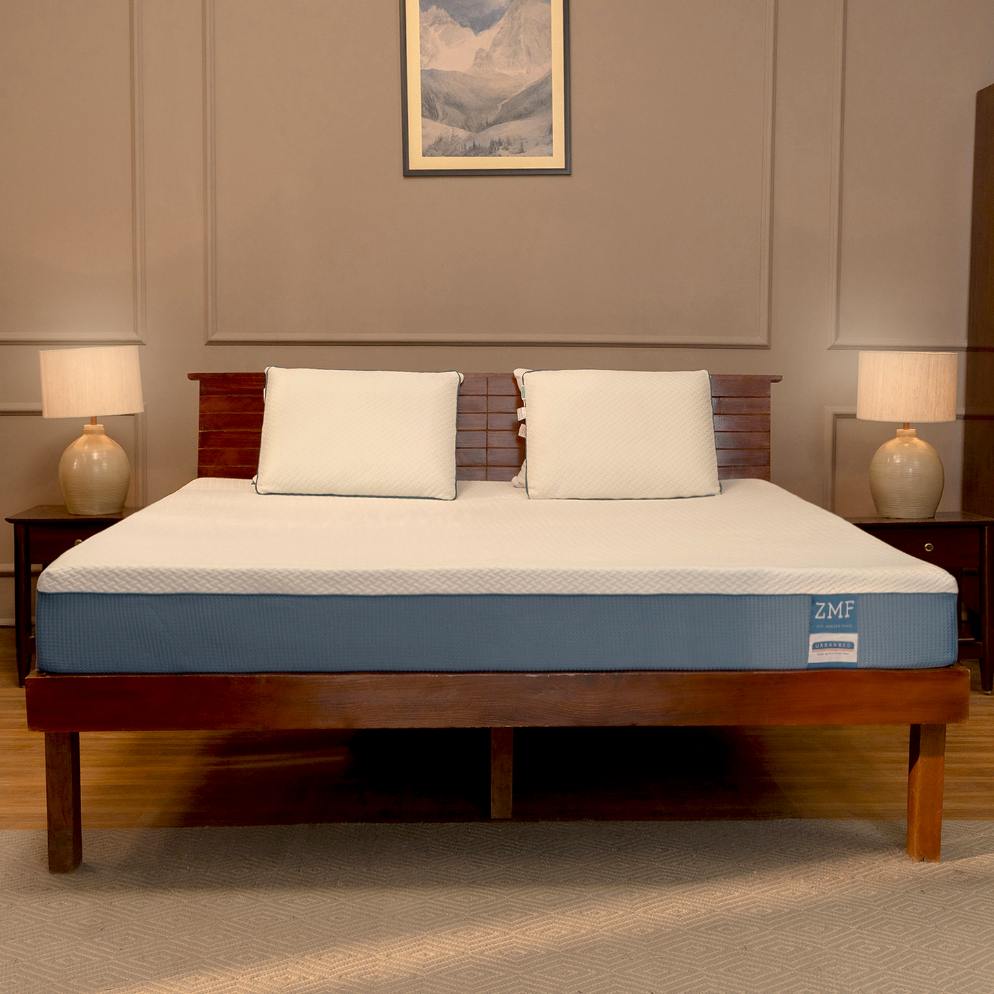 Zen Memory Foam Mattress With Pack of 2 Fibre Pillow Free